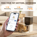 Charger l'image dans la visionneuse de la galerie, Automatic Cat Feeder, 2.4G WiFi, Smart APP Control 8L Extra Large Pet Feeder Dispenser 1-10 Meals with 10s Meal Call Back, Anti-Clogging, Dual Power Supply, Detachable Clean
