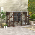 Load image into Gallery viewer, Catio, Large Outdoor Cat Enclosure with Cat Condos, Platforms, Ladders, Doors, Weather-Resistant Roof, Wooden Cat Cage for 1-4 Cats, Espresso
