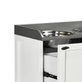 Load image into Gallery viewer, Stainless Steel Raised Dog Bowls, Double Dog Food and Water Bowl w/ 21L Storage Drawer, for Large Dogs - White
