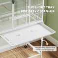 Load image into Gallery viewer, Large Bird Cage Budgie Cage with Stand, Storage Shelf, Wood Perch for Parrot Canary Parakeet Cockatiels, 81 x 48 x 162.5 cm, White

