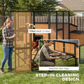 Load image into Gallery viewer, 105" Large Chicken Coop, Walk-in Wooden Hen House for 7-12 Hens, Poultry Cage Chicken House with Run, 2 Nesting Boxes, Roosting Bars, Waterproof Roof and Ramp, Yellow
