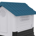 Load image into Gallery viewer, Dog Kennel for Outside, Plastic Dog House, Water-Resistant Pet Shelter with Windows, for Garden Patio, Medium and Large Dogs, 101 x 88 x 99cm - Blue
