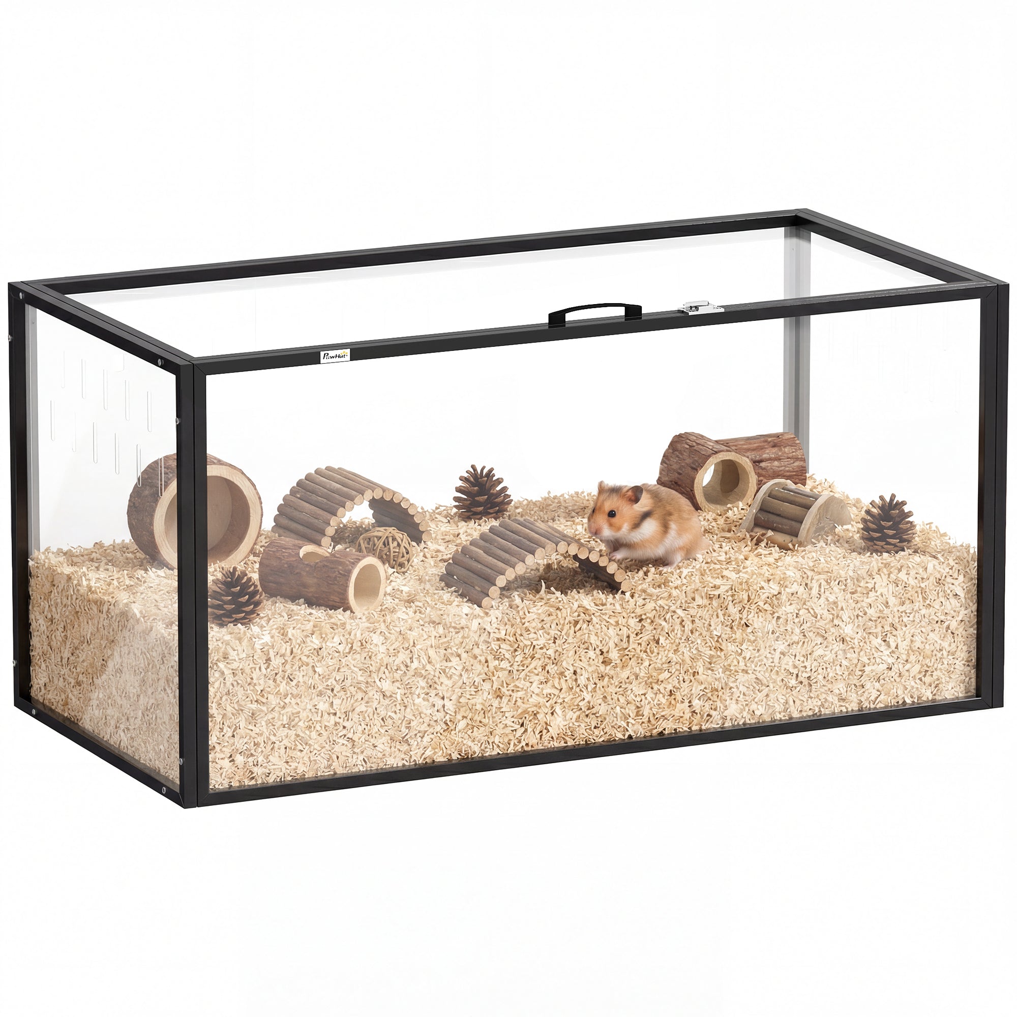 Large Acrylic Hamster Cage, Chewproof Guinea Pig Cage for Small Animal Pets, Transparent Mice and Gerbil Habitat with Openable Top, for Hedgehog, Dwarf Hamster, Rat, Mouse, 41.3" x 20" x 20"