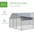 Load image into Gallery viewer, Galvanized Large Metal Chicken Coop Cage Walk-in Enclosure Poultry Hen Run House Playpen Rabbit Hutch with Cover for Outdoor Backyard 9.2' x 12.5' x 6.5' Silver
