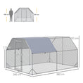 Load image into Gallery viewer, Walk in Chicken Run Chicken Coop Hen House Outdoor with Roof for 10-12 Chickens, 380 x 280 x 195cm
