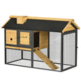 Load image into Gallery viewer, 2 Tiers Rabbit Hutch and Run, Guinea Pig Hutch Outdoor with Sliding Tray, Ramp, for 1-2 Rabbits
