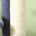 Load image into Gallery viewer, Cat Stairs 4 Steps for Bed, Couch with Scratching Posts, Small Cat Tree for Indoor Cats with Toy Ball, 23.5" x 16" x 25", Grey
