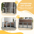 Load image into Gallery viewer, Freestanding Dog Cate, Foldable Wooden Pet Gate with  - 61cm Tall, for Stairways, Doorways, Hallways, Small Dogs - Grey
