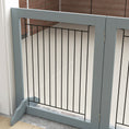 Load image into Gallery viewer, Freestanding Dog Cate, Foldable Wooden Pet Gate with  - 61cm Tall, for Stairways, Doorways, Hallways, Small Dogs - Grey
