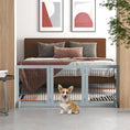 Load image into Gallery viewer, Freestanding Dog Cate, Foldable Wooden Pet Gate with  - 61cm Tall, for Stairways, Doorways, Hallways, Small Dogs - Grey

