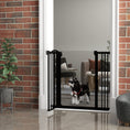 Load image into Gallery viewer, Pressure Fit Dog Stair Gate No Drilling Safety Gate Auto Close for Doorways, Hallways, 74-87cm Adjustable, 78cm Tall, Black

