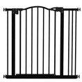 Load image into Gallery viewer, Pressure Fit Dog Stair Gate No Drilling Safety Gate Auto Close for Doorways, Hallways, 74-87cm Adjustable, 78cm Tall, Black
