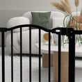 Load image into Gallery viewer, Pressure Fit Dog Stair Gate No Drilling Safety Gate Auto Close for Doorways, Hallways, 74-87cm Adjustable, 78cm Tall, Black
