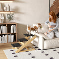 Load image into Gallery viewer, Dog Steps Dog Ramp, 3-Step Adjustable Height Pet Stairs for Medium Sized Dogs, Foldable Dog Stairs for Bed Sofa, with Non-slip Surface
