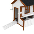 Load image into Gallery viewer, 47" Chicken Coop Wooden Chicken House Rabbit Hutch Raised Poultry Cage Portable Hen Pen Backyard with Nesting Box and Handles

