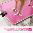 Load image into Gallery viewer, 42" Foldable Dog Grooming Table Adjustable Pet Cat Drying Beauty Table Rubber Top with 2 Loops Storage Basket Metal Pink
