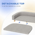 Load image into Gallery viewer, Dog Sofa, Dog Couch Bed for Large Dogs, Elevated Pet Cat Sofa Bed with Removable Washable Cover, Anti-slip Foot Pads, Grey
