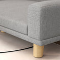 Load image into Gallery viewer, Dog Sofa, Dog Couch Bed for Large Dogs, Elevated Pet Cat Sofa Bed with Removable Washable Cover, Anti-slip Foot Pads, Grey
