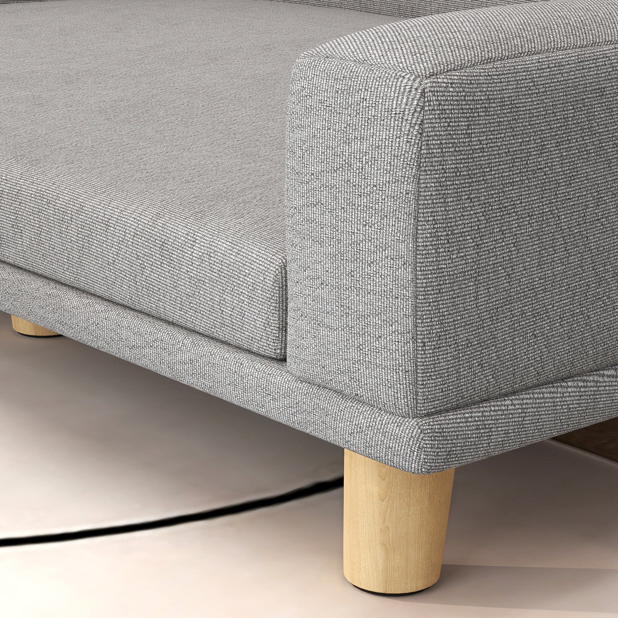 Dog Sofa, Dog Couch Bed for Large Dogs, Elevated Pet Cat Sofa Bed with Removable Washable Cover, Anti-slip Foot Pads, Grey