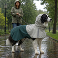 Load image into Gallery viewer, Dog Raincoat with Hood, Waterproof & Breathable Rain Jacket with Reflective Strips and Leash Hole, Adjustable Poncho for Medium Dogs, 15-20 KG Available, Green, M
