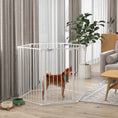Load image into Gallery viewer, 2 in 1 Multifunctional Dog Pen, Safety Pet Gate, 6 Panels Dog Playpen with Double-Locking Door, Foldable Dog Barrier for Medium Dogs, 90Hcm - White
