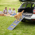 Load image into Gallery viewer, Dog Stairs for Car Truck SUV, Foldable Dog Ramp for Medium Small Dogs, Folding Pet Stairs with Non-slip Strips & Pads, Supports Up to 150 lbs (10 Steps), Gray
