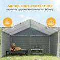 Load image into Gallery viewer, Outdoor Dog Kennel with Waterproof & UV-Resistant Cover, Dog Run with Secure Lock for Small Medium Large Dogs, 13.1' x 7.5' x 4.9'

