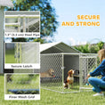 Load image into Gallery viewer, Outdoor Dog Kennel with Waterproof & UV-Resistant Cover, Dog Run with Secure Lock for Small Medium Large Dogs, 13.1' x 7.5' x 4.9'
