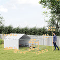 Load image into Gallery viewer, Outdoor Dog Kennel with Waterproof & UV-Resistant Cover, Dog Run with Secure Lock for Small Medium Large Dogs, 13.1' x 7.5' x 4.9'
