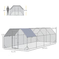 Load image into Gallery viewer, Large Chicken Coop Metal Chicken Run with Waterproof and Anti-UV Cover, Flat Shaped Walk in Fence Cage Hen House for Outdoor and Yard Farm Use, 1" Tube Diameter, 9.2' x 24.9' x 6.4'
