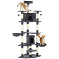 Load image into Gallery viewer, 79" Cat Tree Tower, Large Cat Condo Furniture, Multi-Level Cat Tower with Scratching Posts, Cozy Hammock, Dangling Balls - Dark Grey
