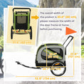 Load image into Gallery viewer, Dog Bike Trailer, 2-in-1 Dog Wagon Pet Stroller for Travel with Universal Wheel Reflectors Flag, for Small and Medium Pets, Green
