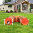 Gallery viewerに画像を読み込む, Dog Tunnel, 13 Foot Long, 24" Open Pet Agility Equipment with 2 Support Brackets, Carrying Bag, Orange
