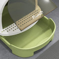 Load image into Gallery viewer, Cat Litter Tray with Lid, Enclosed Cat Litter Box with Pull-Out Drawer, Scoop, Deodorising Bags for Odour Control, Privacy, Portable, Easy to Clean, Green
