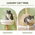 Load image into Gallery viewer, PawHut Cat Tree for Indoor Cats, 41" Wooden Cat Tower with 2 Real Branch Cat Scratching Posts, Luxury Cat Condo, Cat Beds & Toy Balls, Kitten Activity Center & Cat Furniture, Cream White
