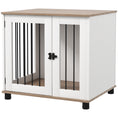 Load image into Gallery viewer, PawHut Dog Crate Furniture, Side Table Indoor Dog Kennel, End Table with Lockable Door for Small and Medium Dogs, Walnut Brown
