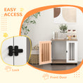 Load image into Gallery viewer, PawHut Dog Crate Furniture, Side Table Indoor Dog Kennel, End Table with Lockable Door for Small and Medium Dogs, Walnut Brown
