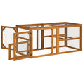 Load image into Gallery viewer, 55" Wooden Chicken Coop Extension, Chicken Cage Outdoor with Roosting Bars, Combinable Design Chicken Run Hen House, Orange
