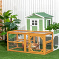Load image into Gallery viewer, 55" Wooden Chicken Coop Extension, Chicken Cage Outdoor with Roosting Bars, Combinable Design Chicken Run Hen House, Orange
