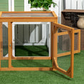 Load image into Gallery viewer, 55" Wooden Chicken Coop Extension, Chicken Cage Outdoor with Roosting Bars, Combinable Design Chicken Run Hen House, Orange
