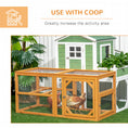 Load image into Gallery viewer, 55" Wooden Chicken Coop Extension, Chicken Cage Outdoor with Roosting Bars, Combinable Design Chicken Run Hen House, Orange
