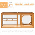 Load image into Gallery viewer, 55" Wooden Chicken Coop Extension, Chicken Cage Outdoor with Roosting Bars, Combinable Design Chicken Run Hen House, Orange
