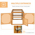 Load image into Gallery viewer, 55" Wooden Chicken Coop Extension, Chicken Cage Outdoor with Roosting Bars, Combinable Design Chicken Run Hen House, Orange
