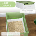 Load image into Gallery viewer, Cat Litter Tray with Hood Enclosed Cat Litter Box Pet Toilet w/ Lid, Scoop, Front Entry, 47.5 x 35.5 x 36.7cm - Light Green
