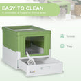 Load image into Gallery viewer, Cat Litter Tray with Hood Enclosed Cat Litter Box Pet Toilet w/ Lid, Scoop, Front Entry, 47.5 x 35.5 x 36.7cm - Light Green
