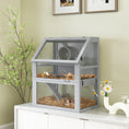 Load image into Gallery viewer, Wooden Hamster Cage, 3 Tier Small Animal Cage with Detachable 12.6" Deep Bottom, Hut, Seesaw, Exercise Wheel, Ramps, Hamster Habitat for Dwarf, Gerbil, 24" x 16" x 29.5"
