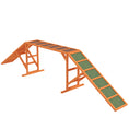Load image into Gallery viewer, Dog Agility Ramp, Dog Walk Balance Trainer Equipment w/ Safety Bar, Non-slip Surface, Pet Training Ramp for Walk and Pause Practice, Pet Obstacle Course, Backyard Park Use, Orange
