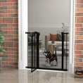 Load image into Gallery viewer, Pressure Fit Dog Stair Gate No Drilling Safety Gate Auto Close for Doorways, Hallways, 74-94cm Adjustable, 78cm Tall, Black
