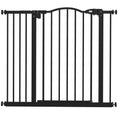 Load image into Gallery viewer, Pressure Fit Dog Stair Gate No Drilling Safety Gate Auto Close for Doorways, Hallways, 74-94cm Adjustable, 78cm Tall, Black
