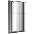 Charger l'image dans la visionneuse de la galerie, 63" Extra Tall Pet Gate for Cats and Dogs, 30-41" Wide Adjustable Pressure Mounted Baby Gate for Doorways, Hallways, Stairs, Includes 2 Extensions, No Drilling, Auto Close
